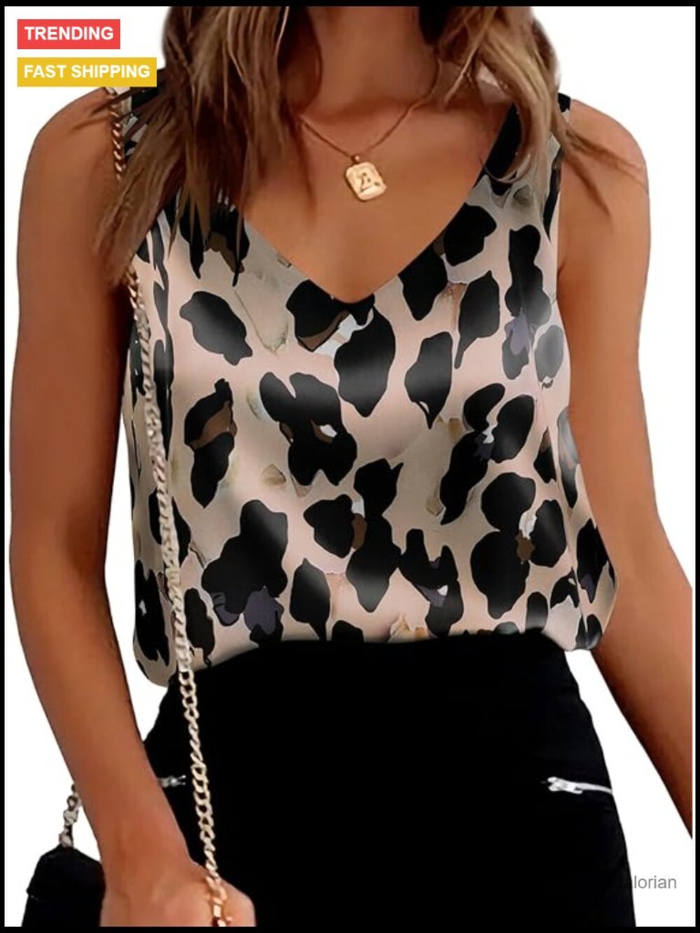 Silk Satin V-Neck Sleeveless Camisole Tank Top Summer Basic